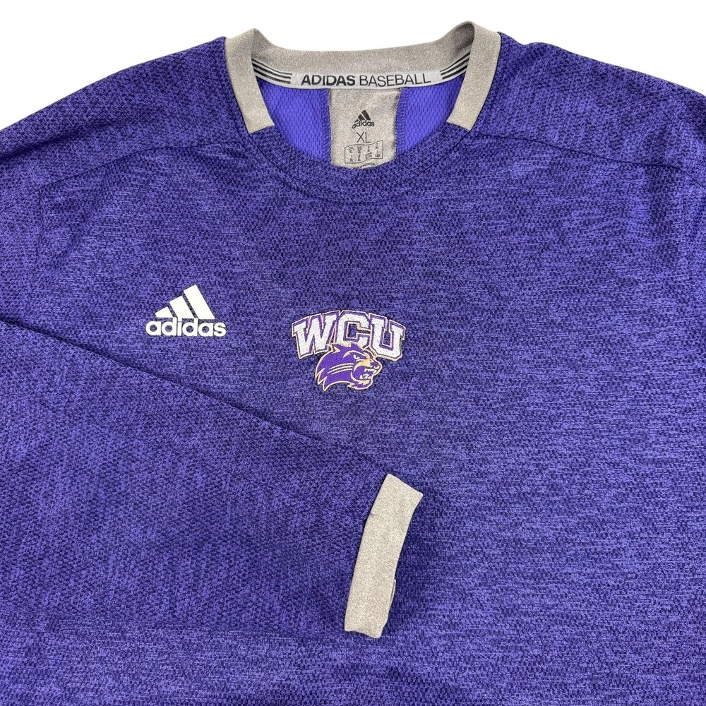 Western Carolina Catamounts Sweatshirt Mens XL Purple NCAA Baseball Adidas Crew